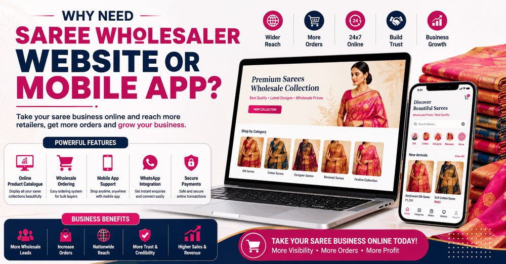 Why Every Saree Wholesaler Needs a Website & Mobile App