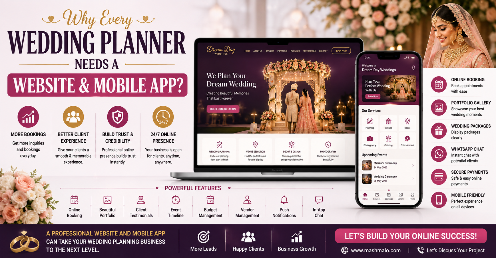 Why Every Wedding Planner Needs a Website & Mobile App