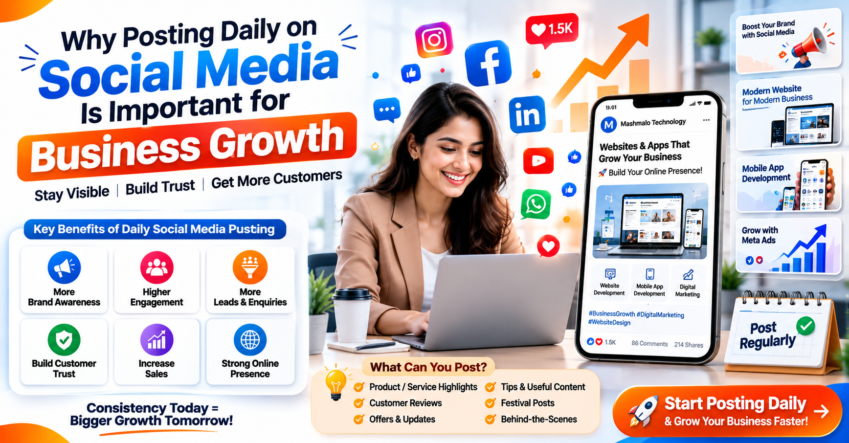 Why Posting Daily on Social Media Is Important for Business Growth
