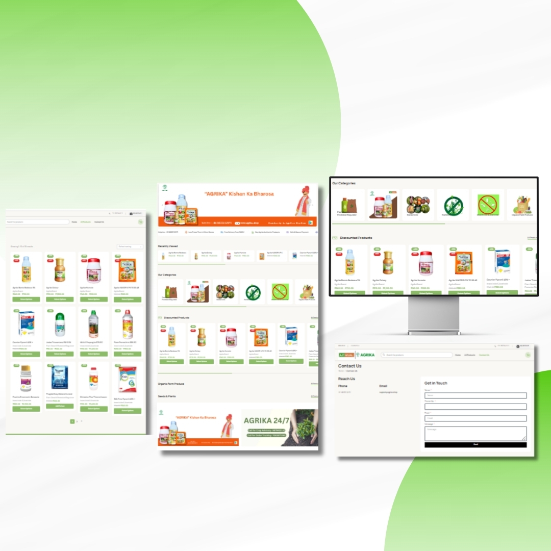 Agriculture Products Website Development