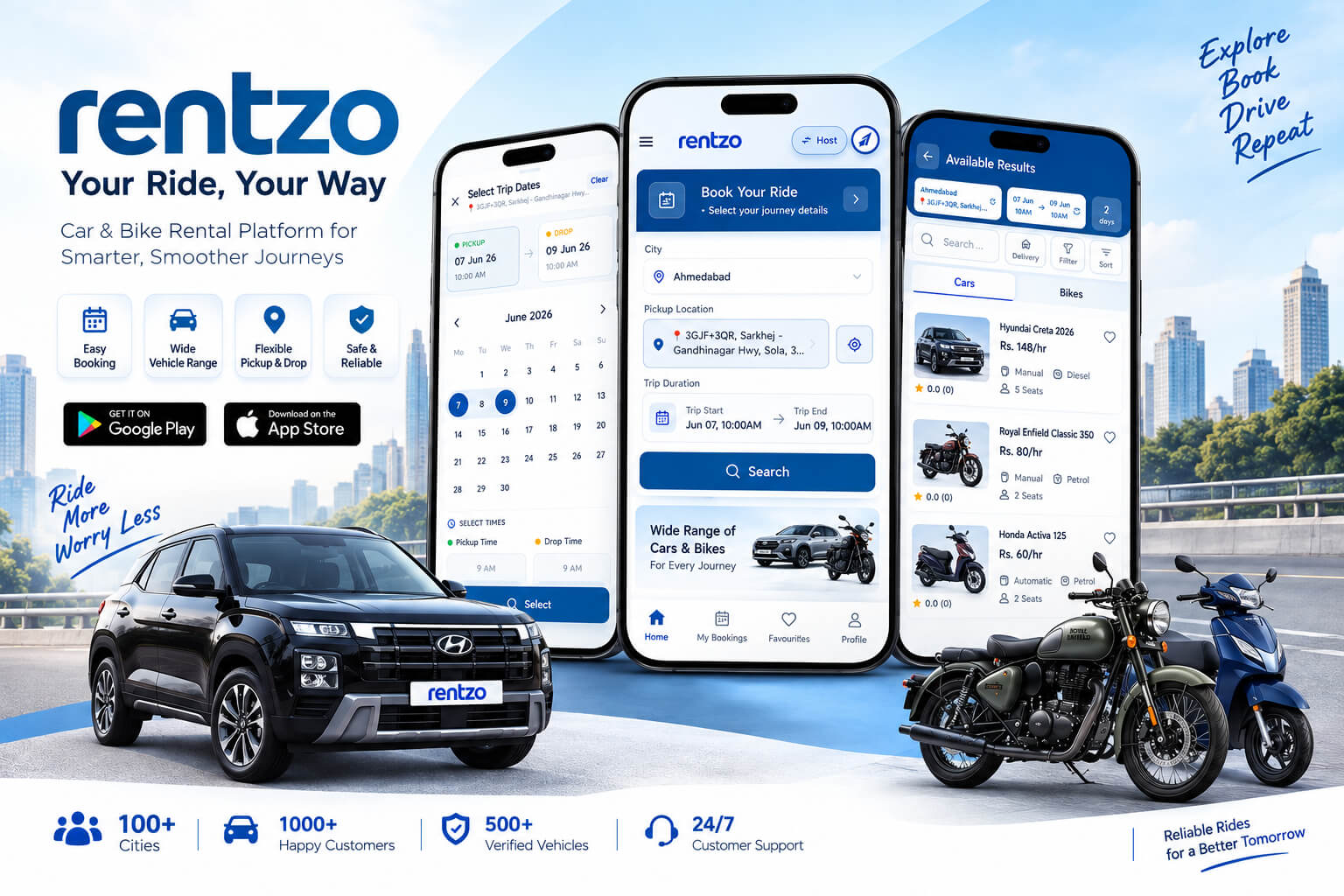 Rentzo Car and Bike Rentals
